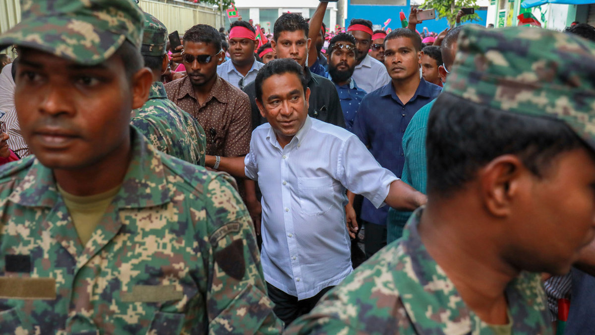 Maldivernas expresident Abdulla Yameen. Arkivbild.