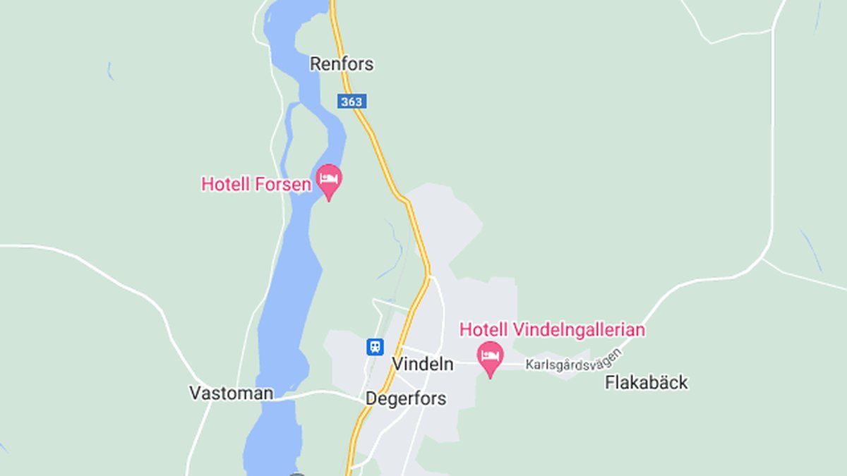 Google maps, Vindeln