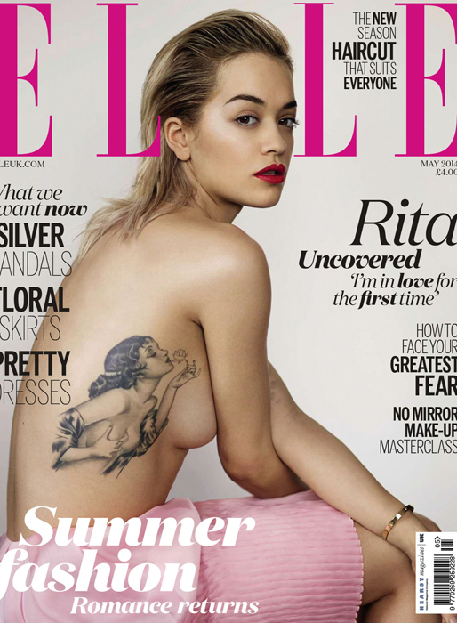 Rita Ora på omslaget till Elle.