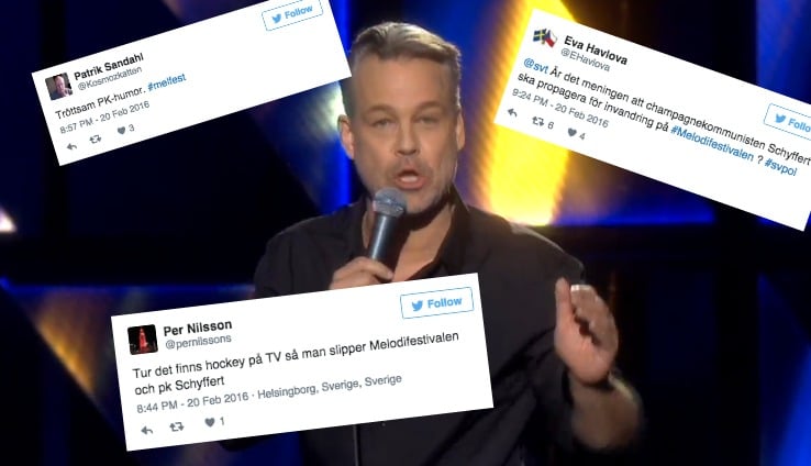 Invandring, Arg, Melodifestivalen 2016, Henrik Schyffert, Twitter, Kränkning