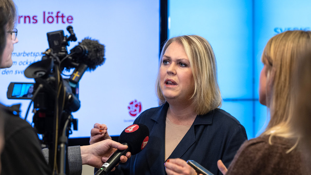 Socialdemokraternas gruppledare Lena Hallengren (S).