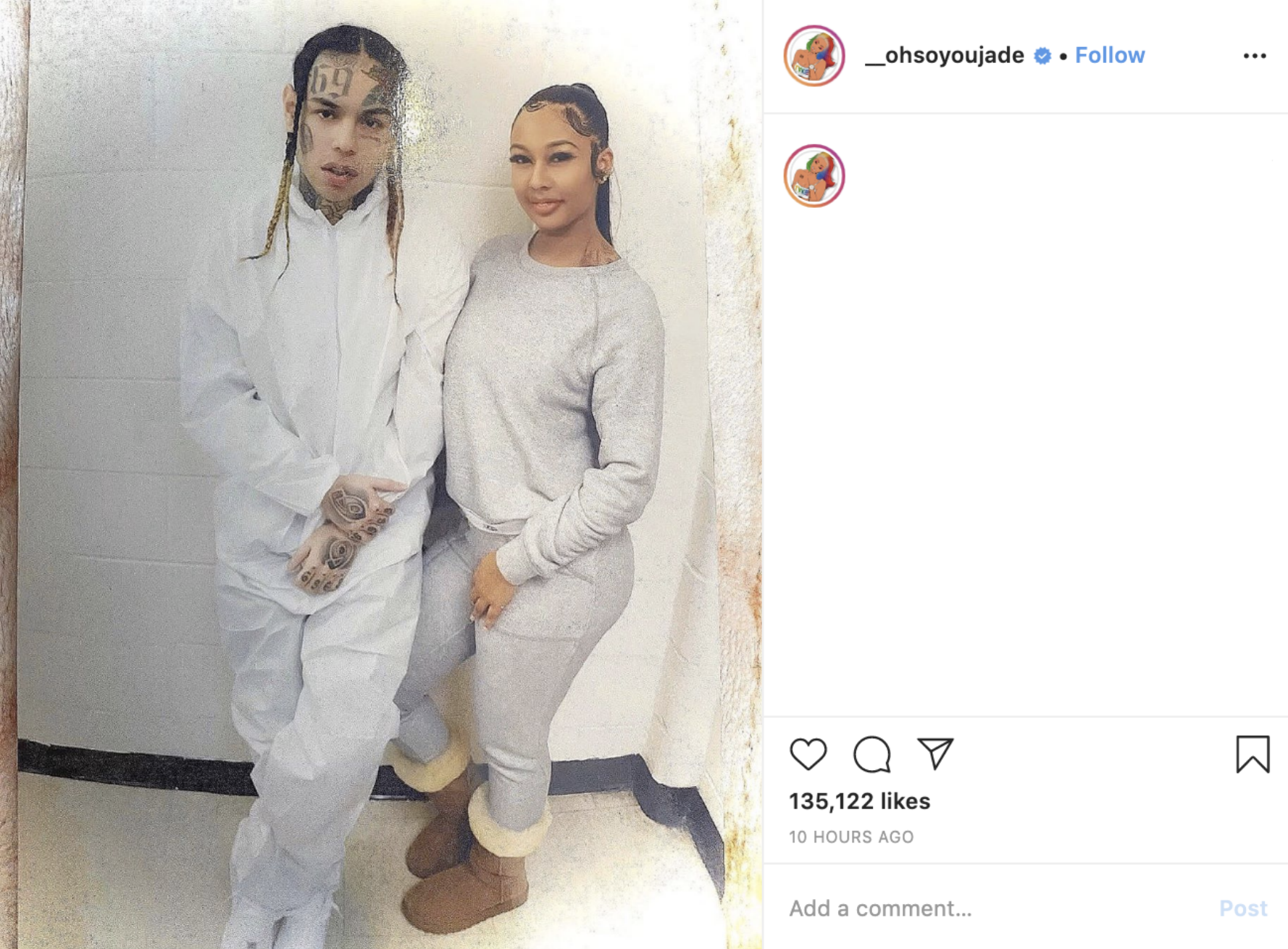 Jades Instagram-inlägg. Jades Instagram-inlägg.