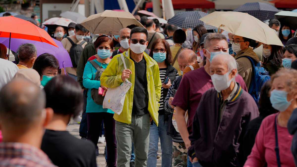 Den delvisa nedstängningen i Hongkong skärps i ett försök att stoppa smittspridningen. Arkivbild.