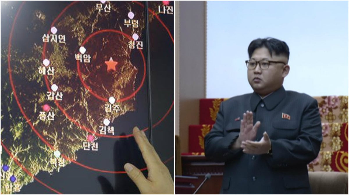 Jordbävning, Kärnvapen, Kim Jong-Un, Test, Nordkorea, Sydkorea, Richterskalan