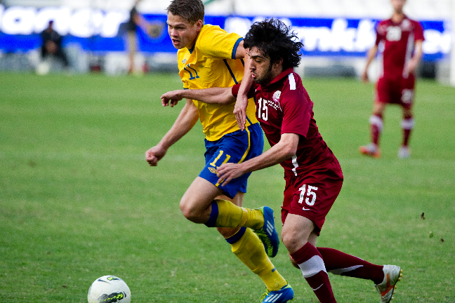 Viktor Claesson imponerade mot Qatar.