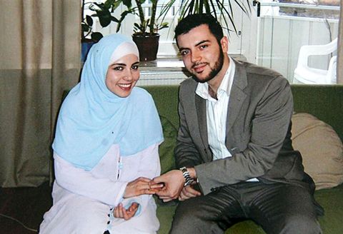 Självmordsbombaren Taimour Abdulwahab tillsammans med sin fru Mona Thwany.