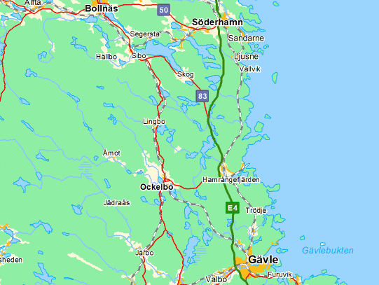 Hela sträckan av E4:an mellan Söderhamn och Gävla är avstängd.