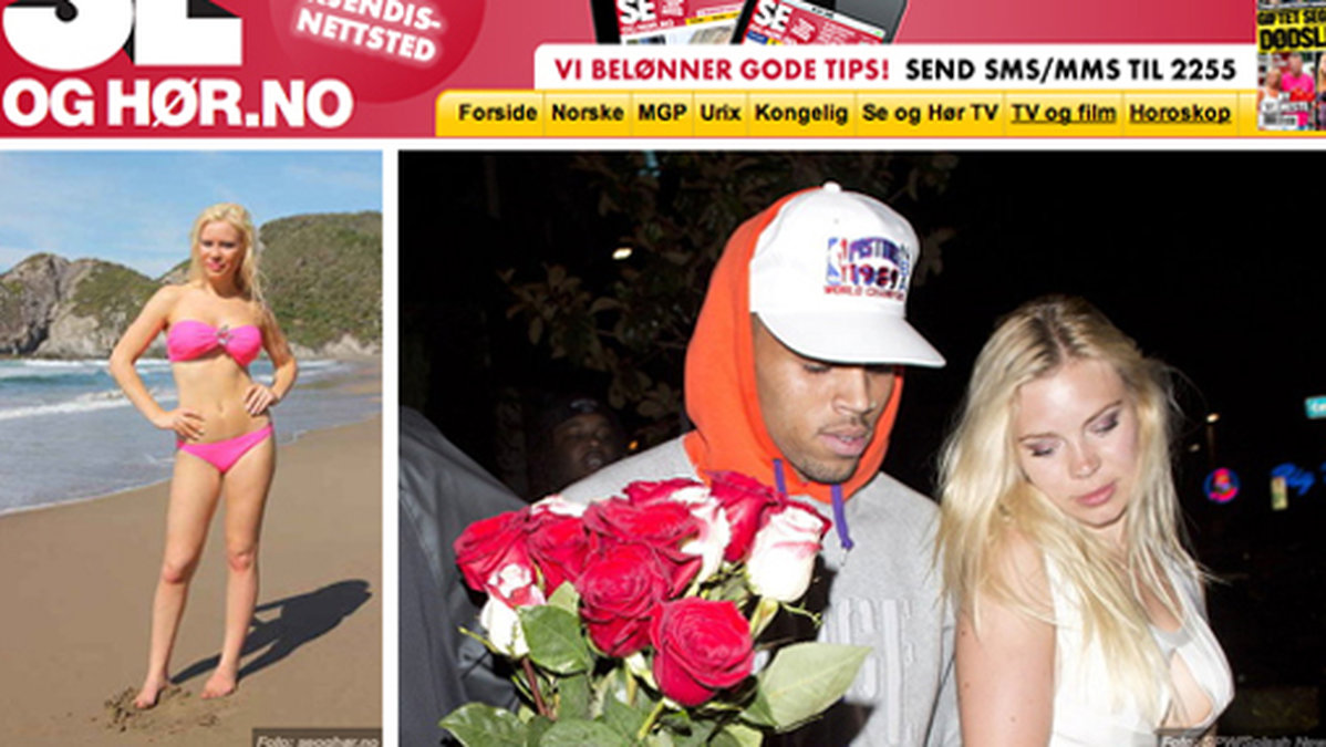 Chris Brown föll pladask för svenska Caroline. 