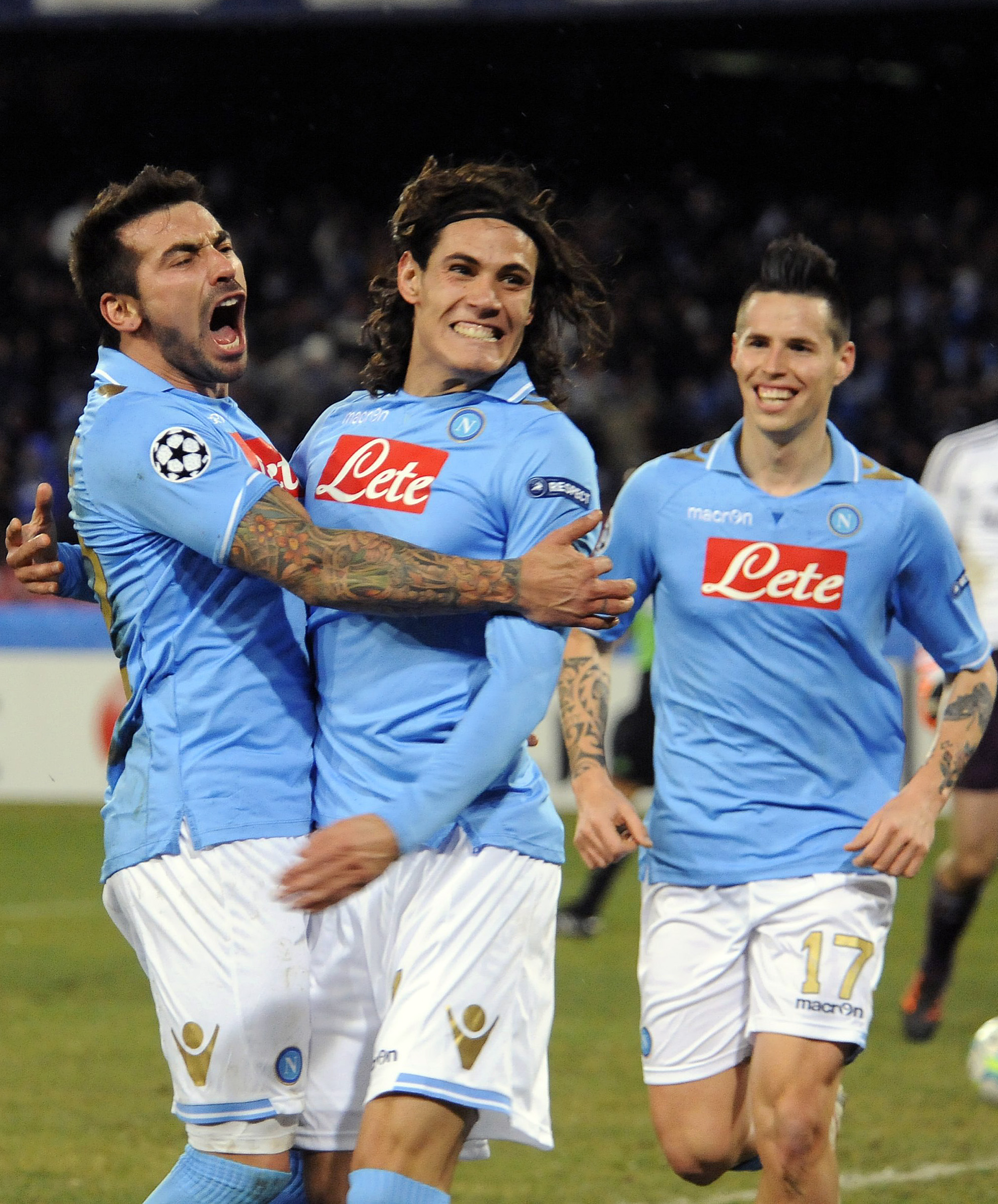 Lavezzi, Cavani och Hamsik dominerade matchen för Napoli. 