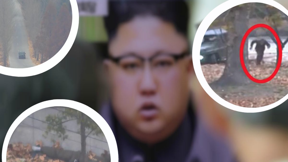 En man i tjugoårsåldern lyckades fly från Nordkorea. Dramatiska videon visar hur.
