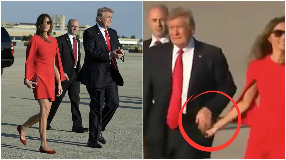 hålla hand, Donald Trump, Analys, Melania Trump