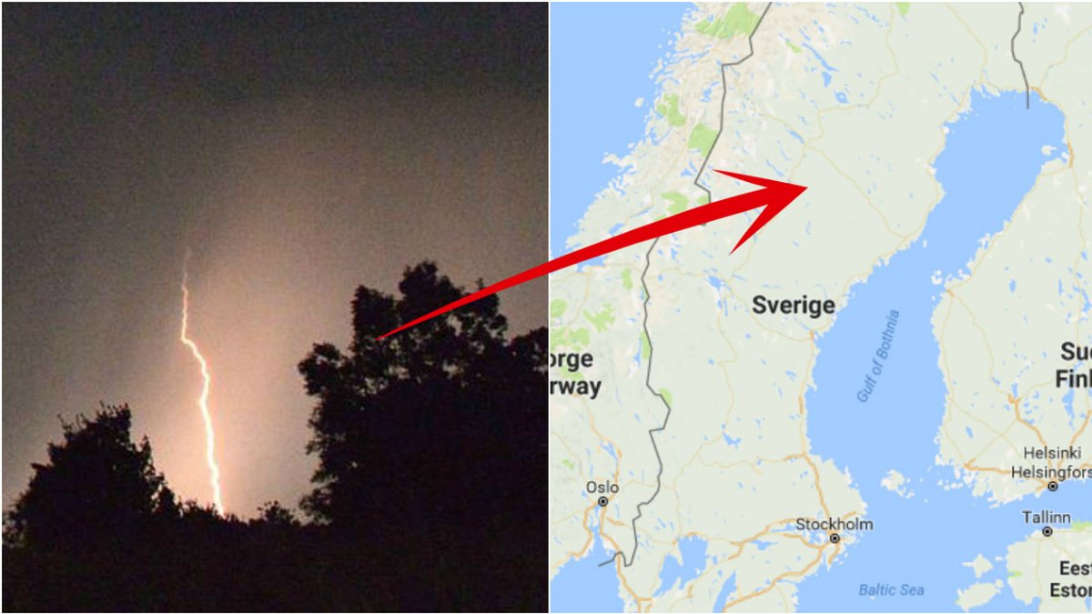 En sexårig pojke har träffats av blixten utanför Åselse.