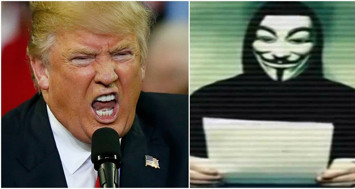 Donald Trump, Anonymous, Hacker