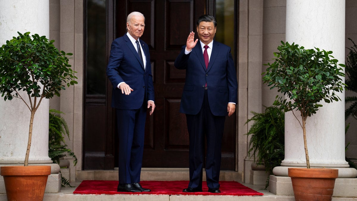 President Joe Biden tog emot Kinas president Xi Jinping i Kalifornien i november. Arkivbild.