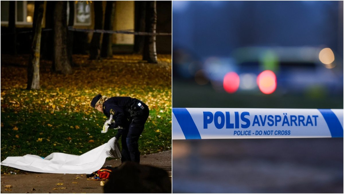 Platsen i stadsdelen Bäckby i Västerås där en 20-årig man sköts den 1 november 2022.