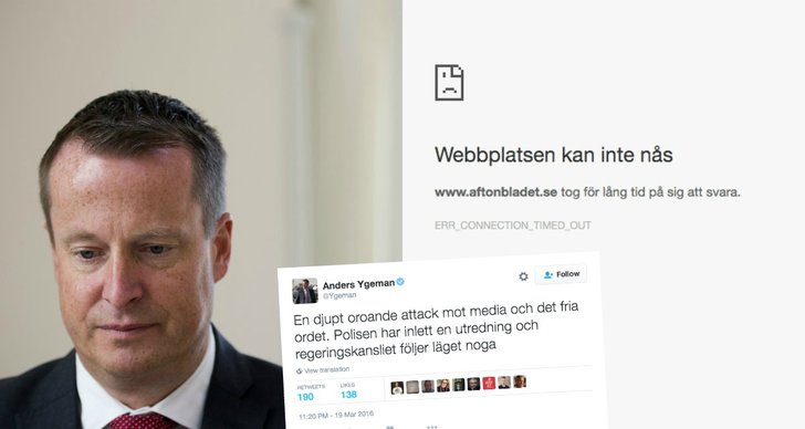 Inrikesminister, Aftonbladet, Anders Ygeman, Cyberattack, Hacker