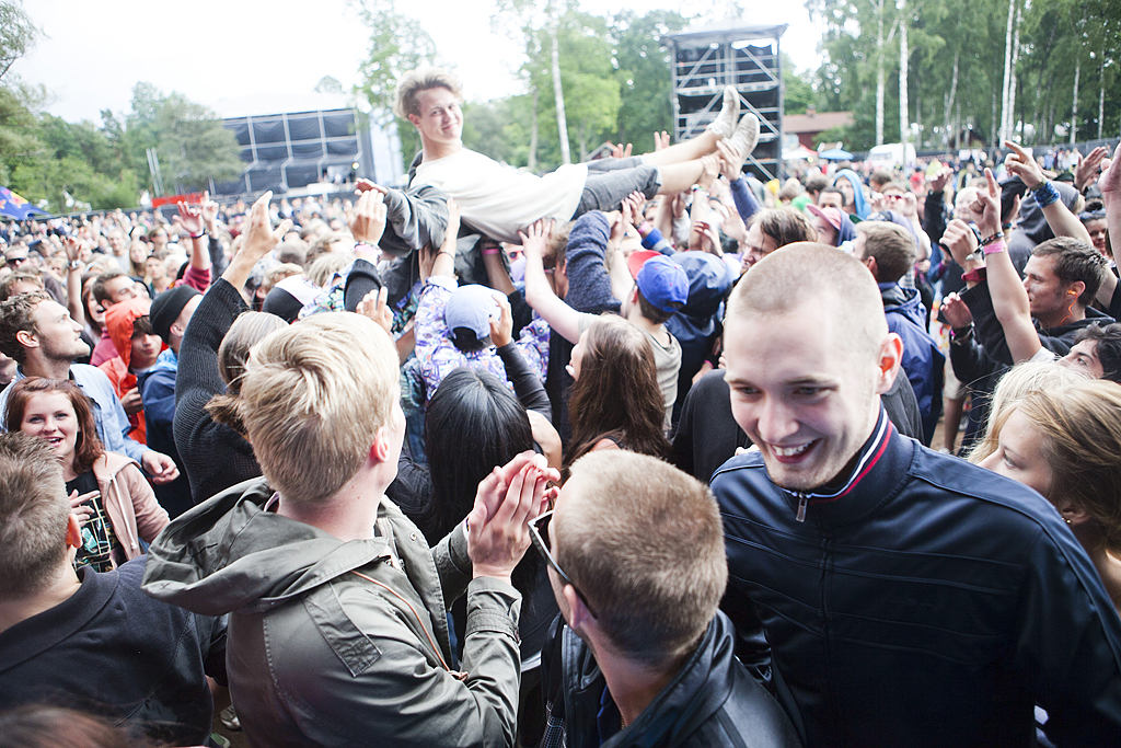 Lycklig publik på Hultsfred. Lycklig publik på Hultsfred.