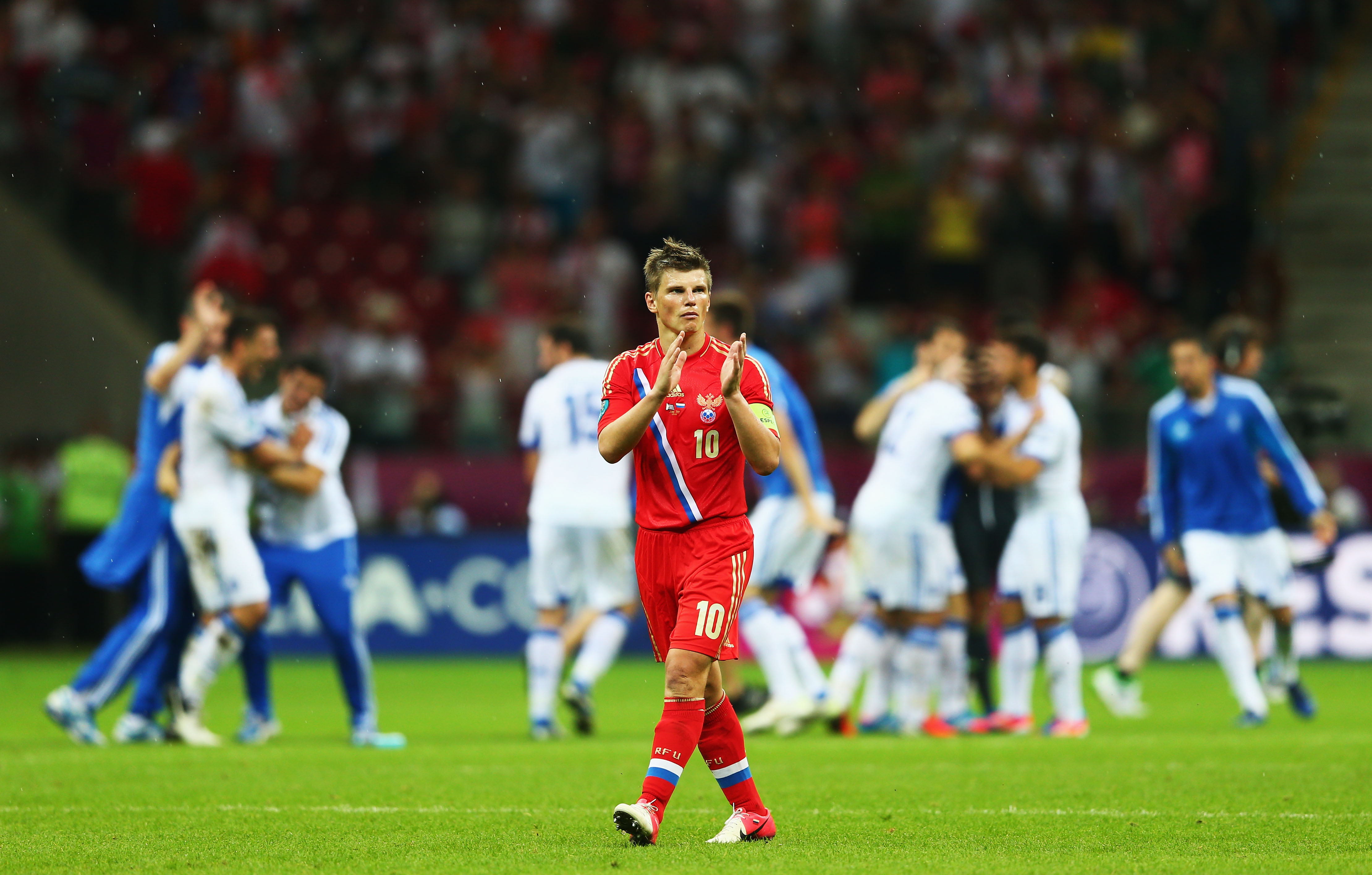 Han tackade åtminstone fansen efter förlustmatchen mot Grekland.