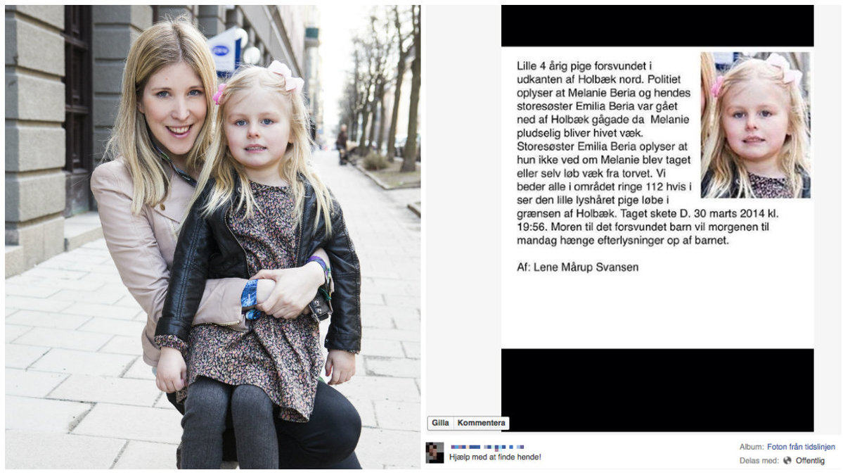Johanna hittade en efterlysning på sin dotter på Facebook.