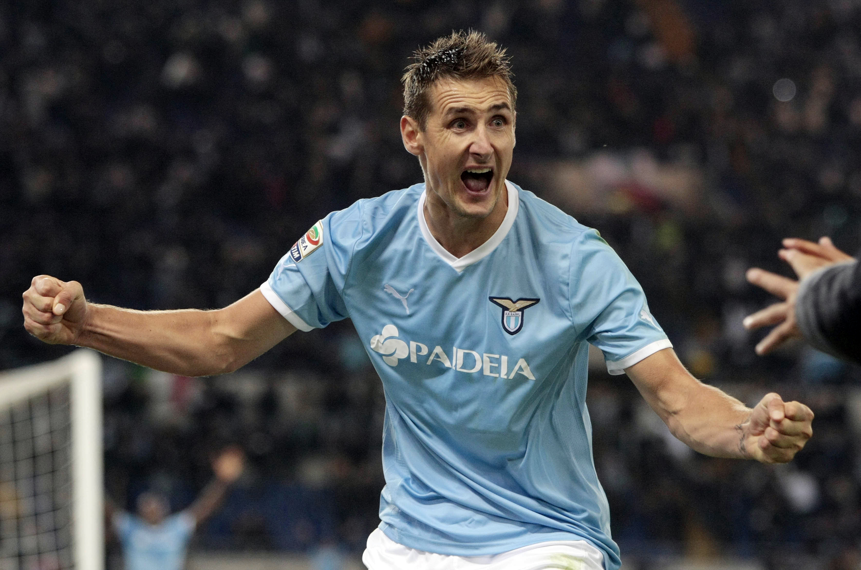 Den notoriske målskytten Miroslav Klose satte 2-1 för sitt Lazio i matchens sista spark.