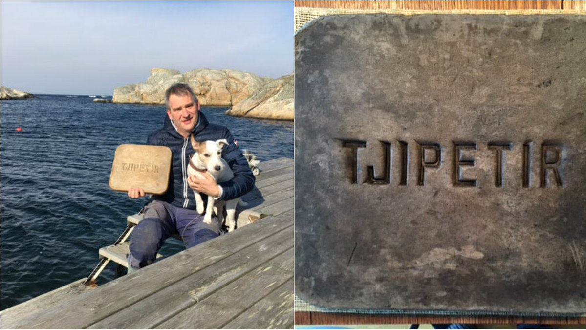 Joakim Brinkenberg hittade en platta med ordet "Tjipetir" på som är en del av ett världsmysterium.