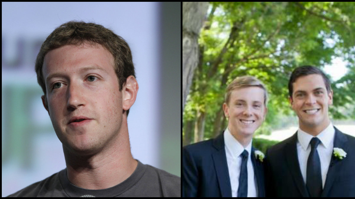 Mark Zuckerberg får kritik av sin medgrundare Chris Hughes (till vänster i den högra bilden).