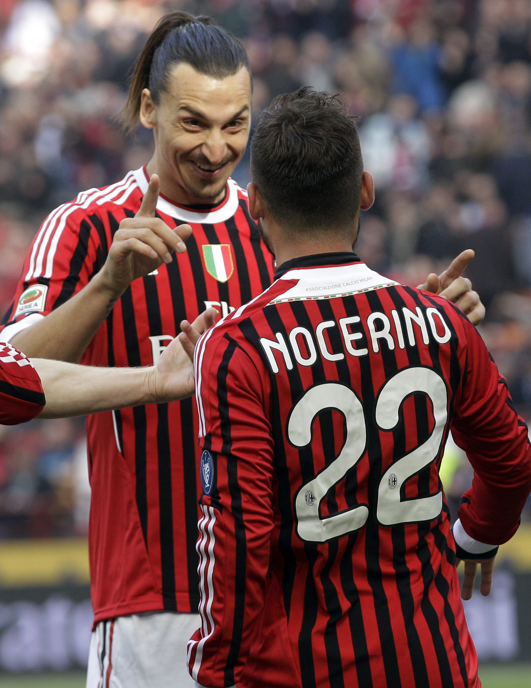 Zlatan spelade fram Nocerino till matchens första mål.