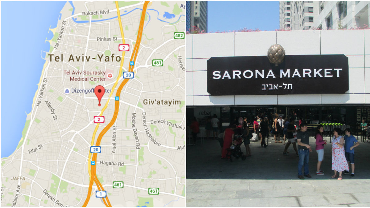 Skottlossningen ska ha skett i köpcentret Sarona Market i Tel Aviv. 