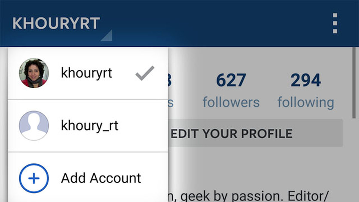 Add account Instagram