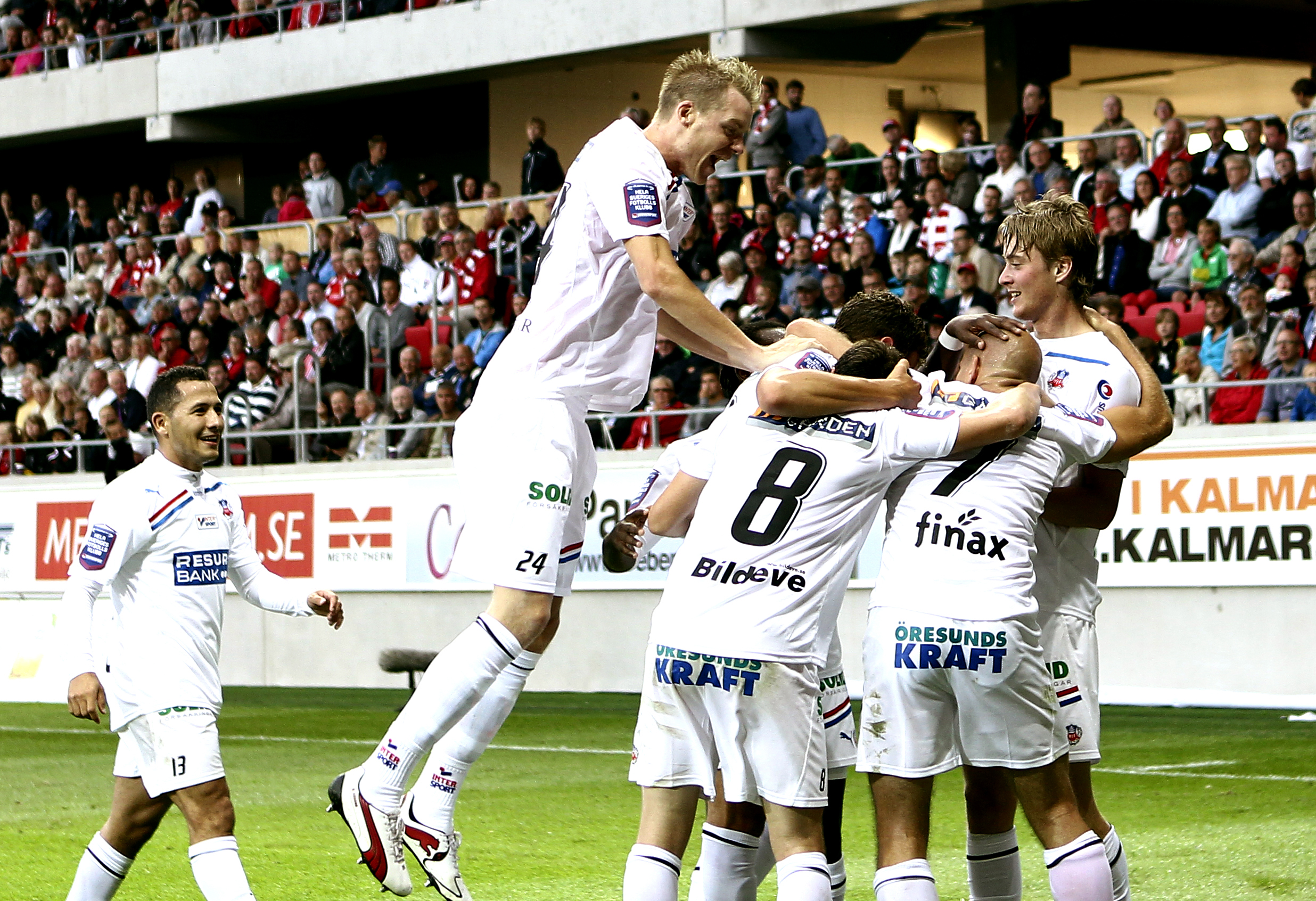 Rasmus Jönsson (t.h.) sänkte Kalmar med sina två mål.