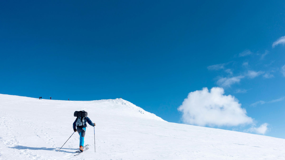 En skidåkare i Hemavan – vintrigt!
