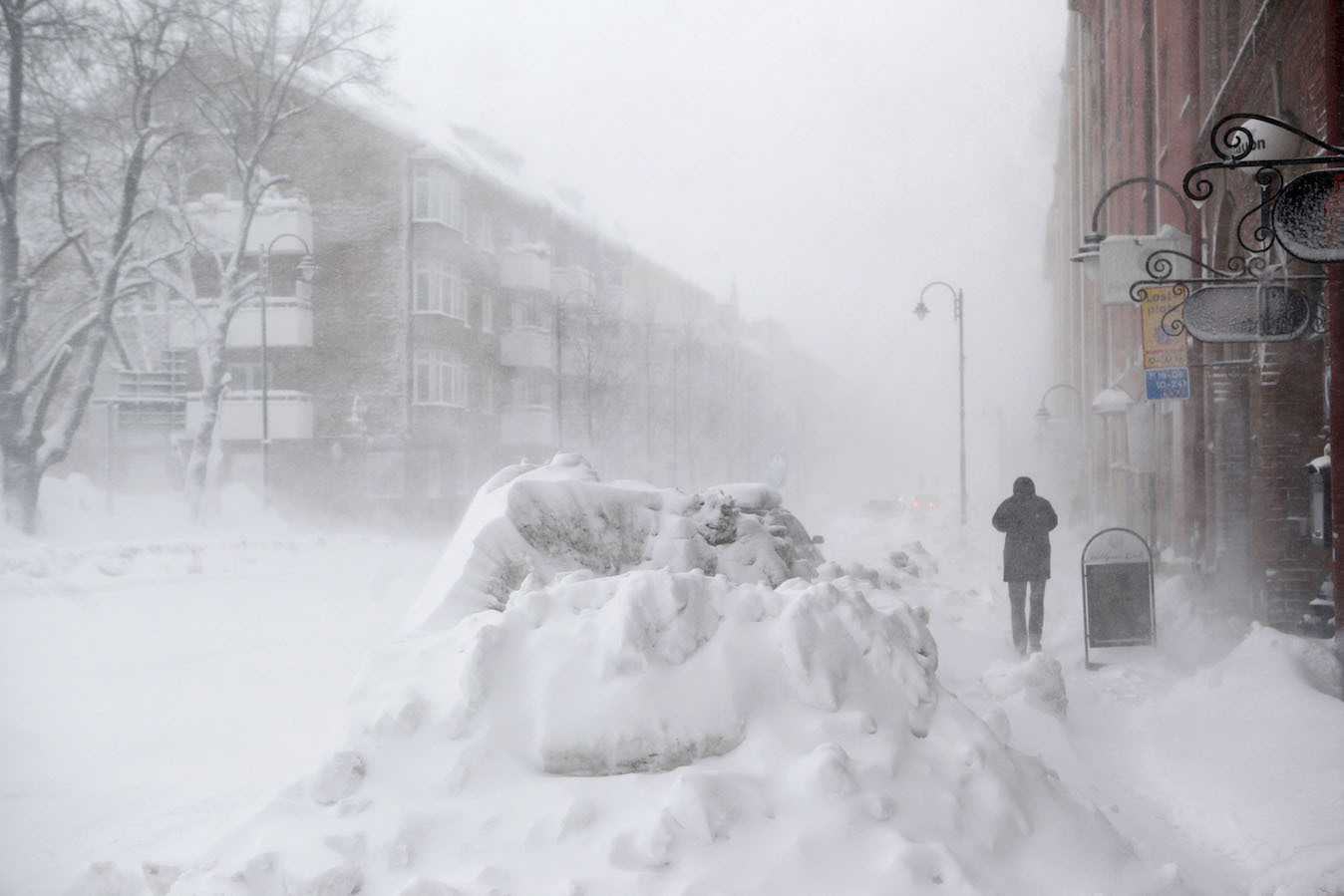 Snöstorm i Sundsvall Snöstorm i Sundsvall