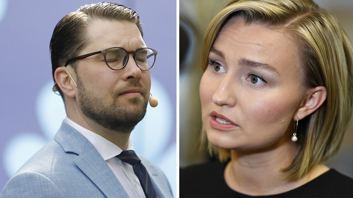 Ebba Busch Thor riktar skarp kritik mot Sverigedemokraterna. 
