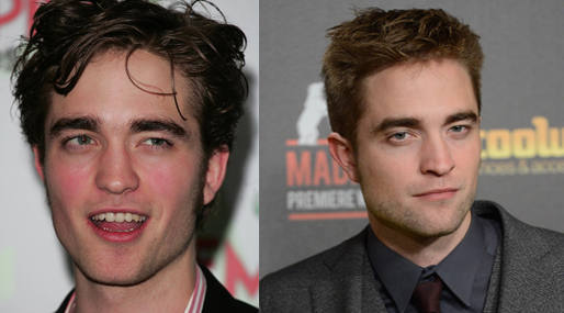 Robert Pattinson – då och nu.