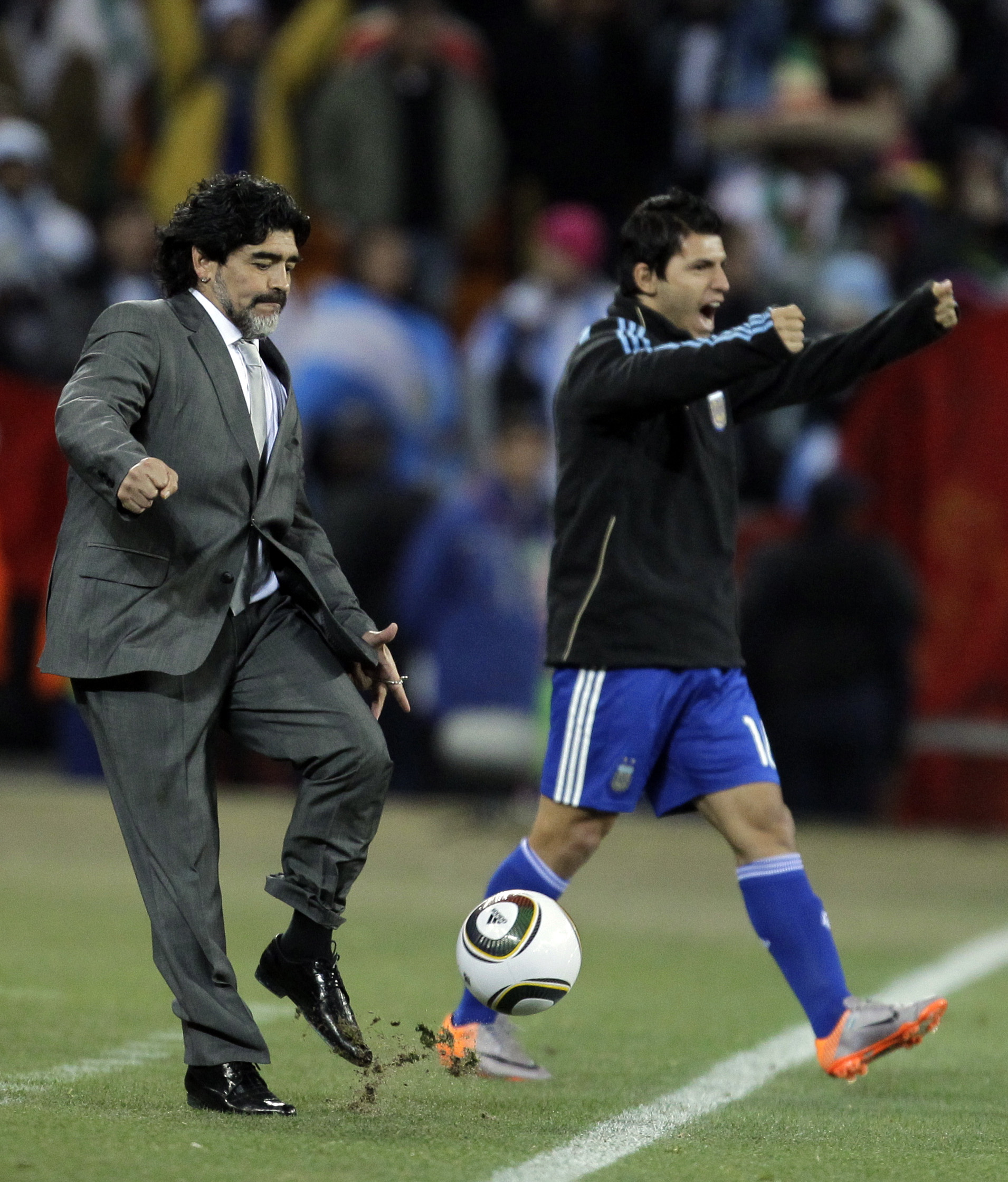 Sergio Agüero hade Diego Maradona som förbundskapten - sin egen svärfar. 
