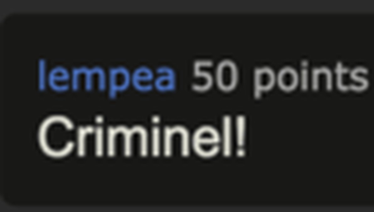 "Kriminellt!" kommenterar en person på franska. 