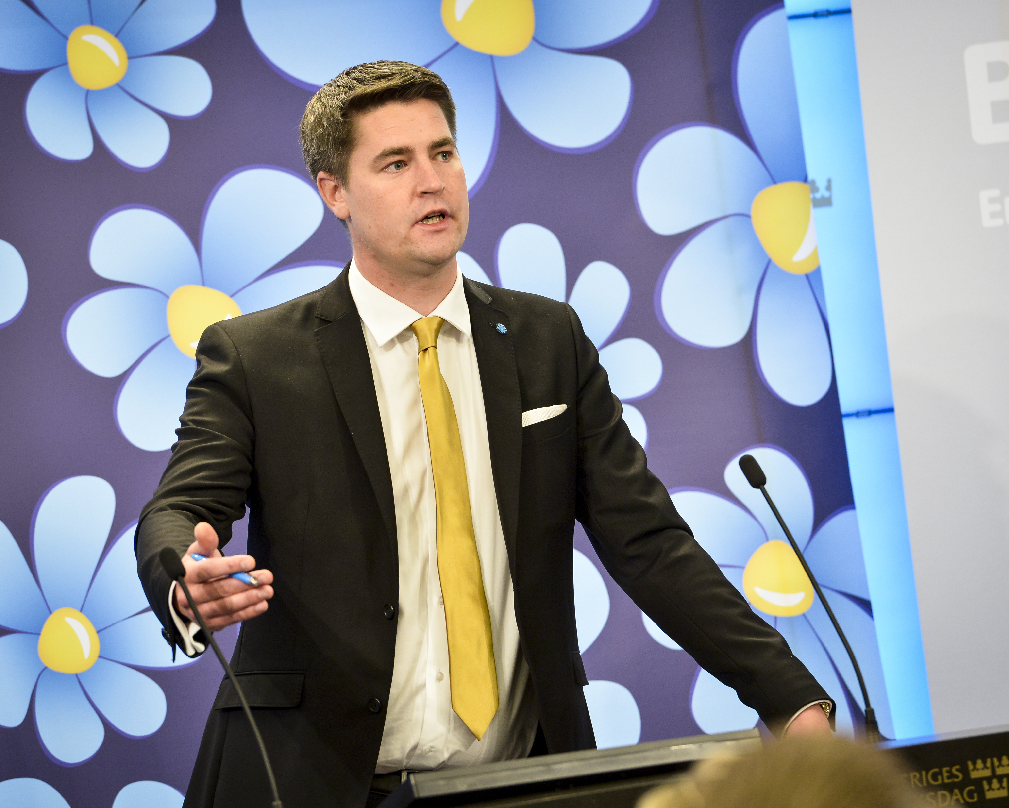 Sverigedemokraternas ekonomiskpolitiske talesperson Oscar Sjöstedt. 
