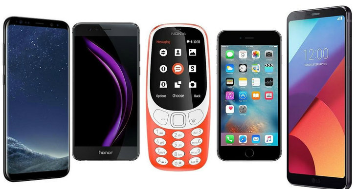 Iphone, Samsung, Mobiltelefon, Android