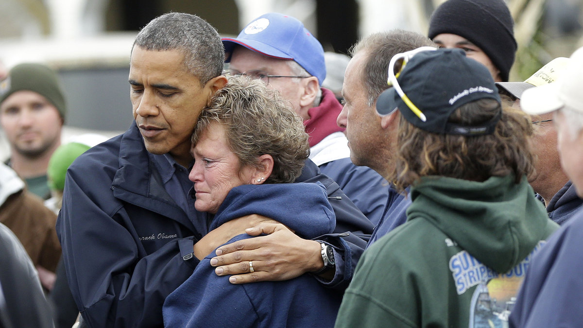Barack Obama besökte New Jersey kort efter stormen.