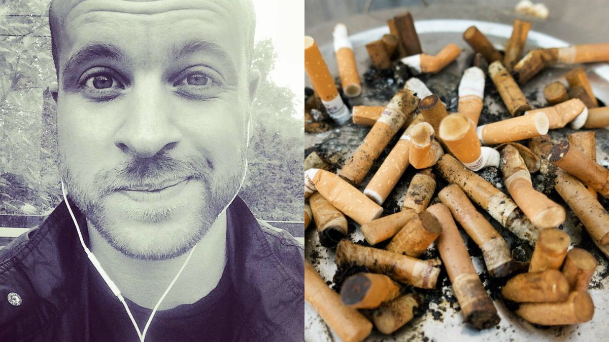 ​Tobbe Ström vill se ett förbud mot rökning på uteserveringar. 