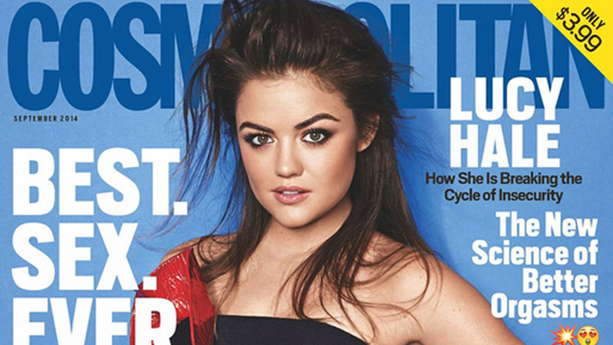 Lucy Hale pryder omslaget av Cosmopolitan. 