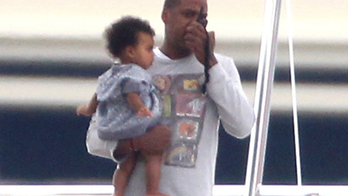 Jay-Z med parets dotter Blue Ivy.
