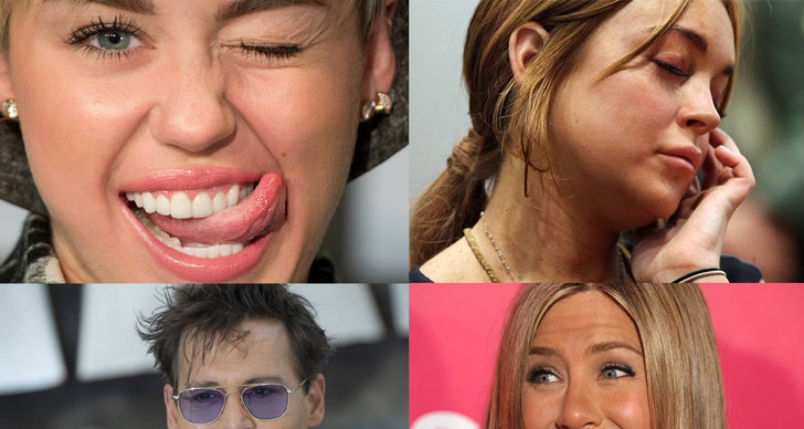 Miley Cyrus, Lindsay Lohan, Paris Hilton, Johnny Depp