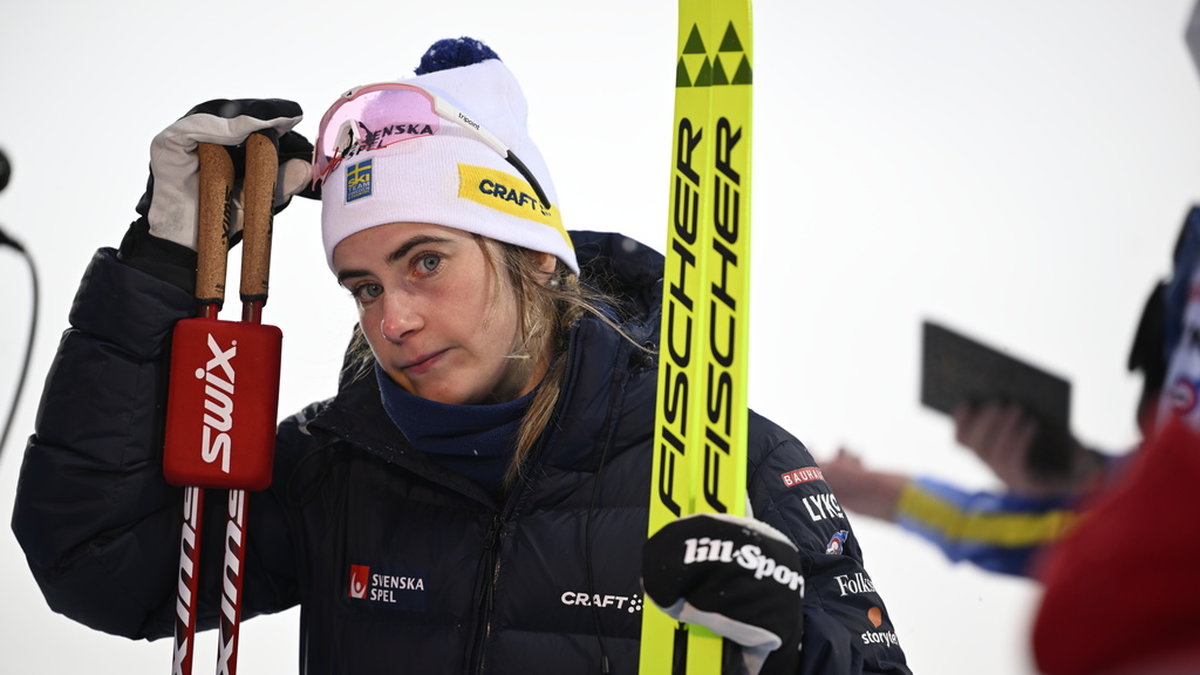 Ebba Anderssons testades positivt för covid-19 men är nu redo för premiären i Tour de Ski. Arkivbild.