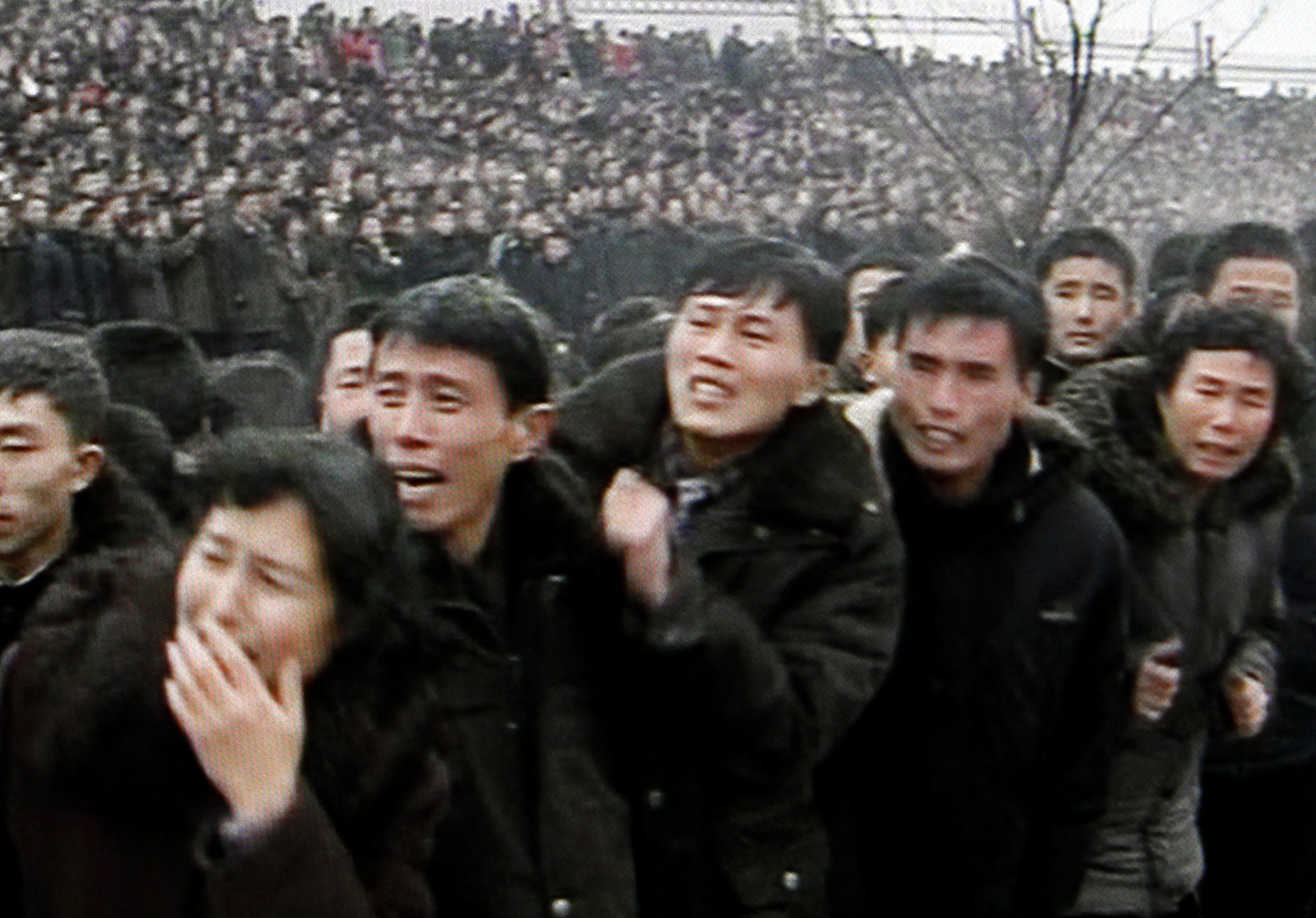 Gatorna på huvudstaden Pyongyang var fyllda med sörjande. 