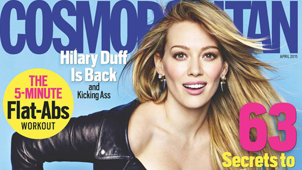 Hilary Duff på omslaget till Cosmopolitan. 