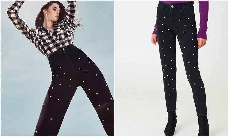 Jeans med pärlor Jeans med pärlor