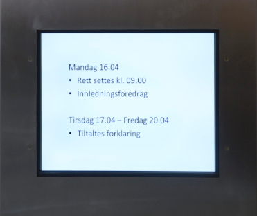 Rättegången inleds under måndagen. Rättegången inleds under måndagen.