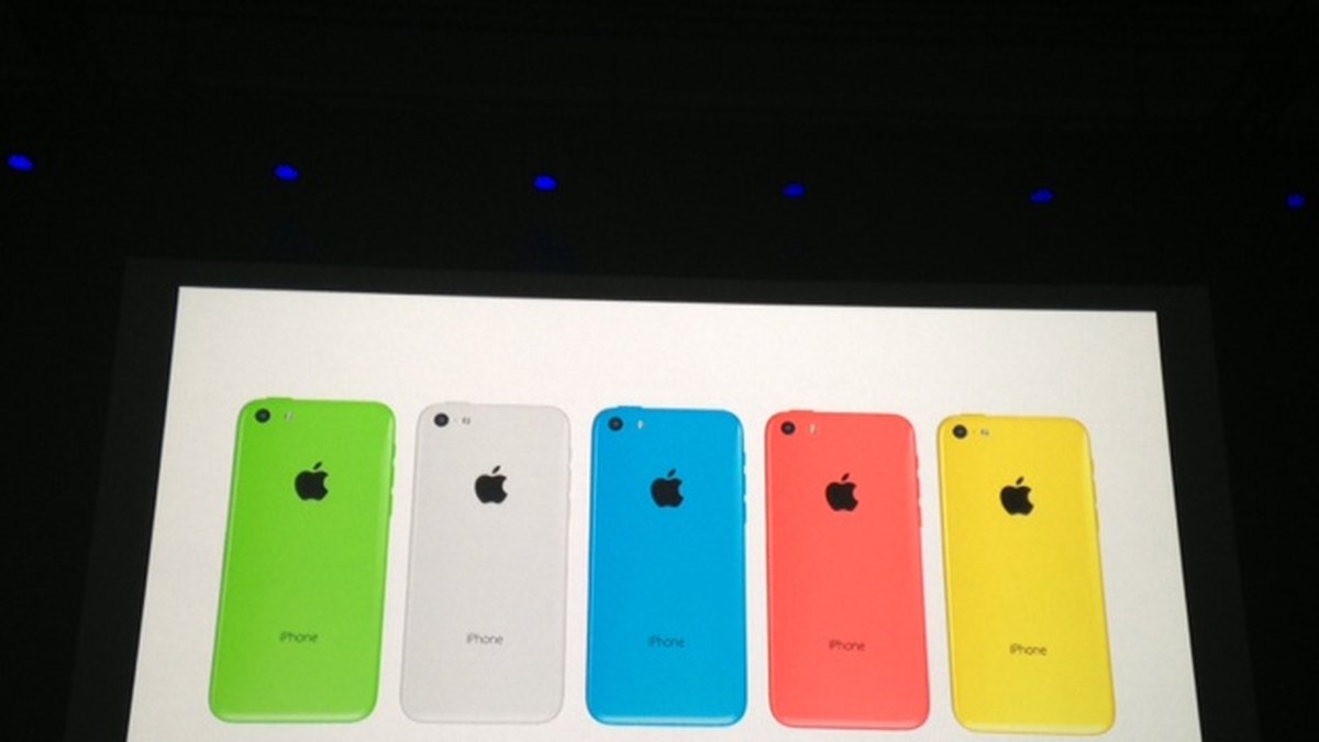Här är nya iPhone 5C - i fem olika färger.