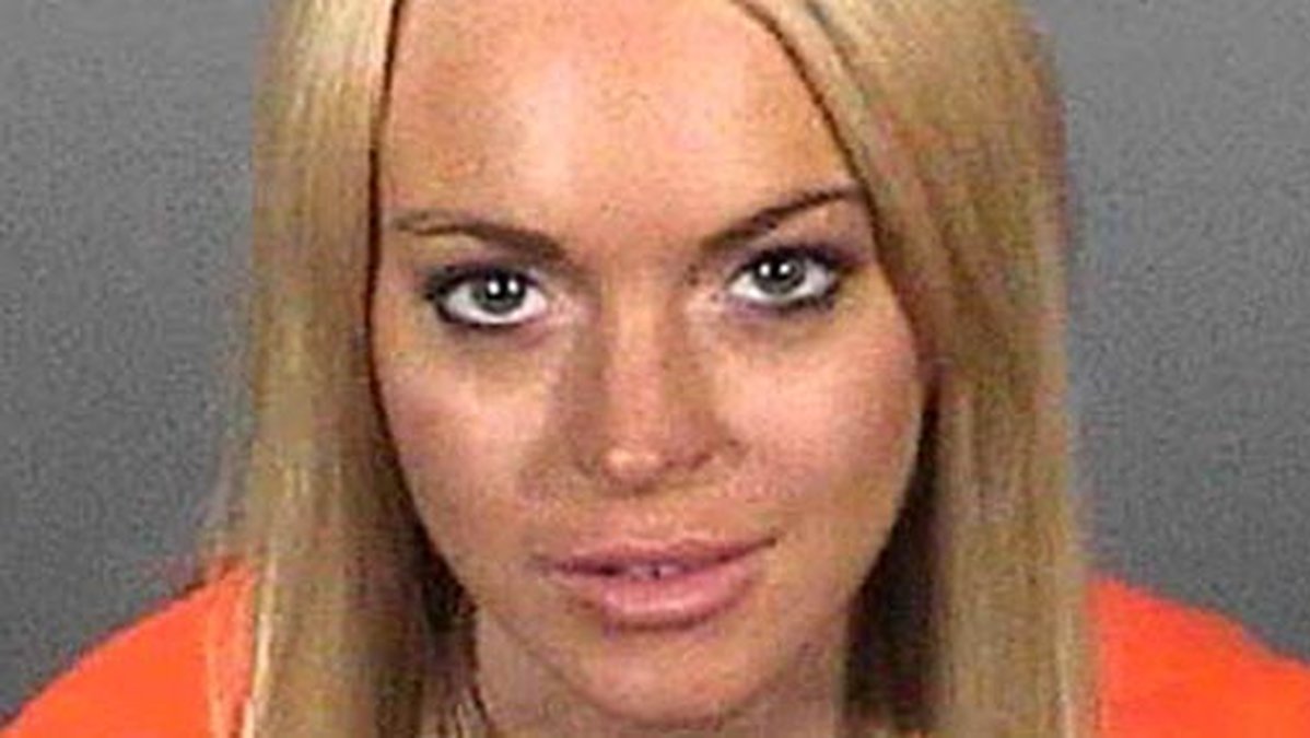 Lindsay Lohan på ett av sina många mugshots. 